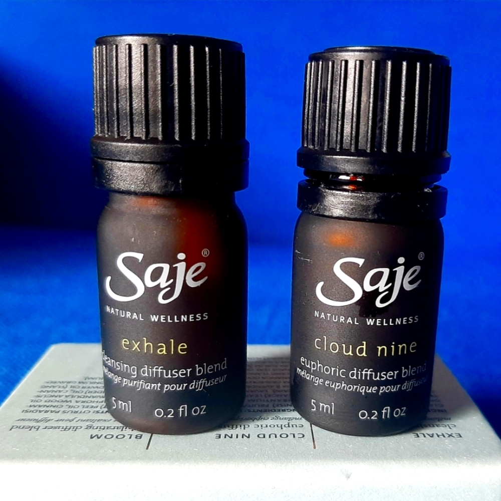 Saje essential Oils, Blissful Diffuser Blend, Euphoric and Cleansing, 5 ml. Each